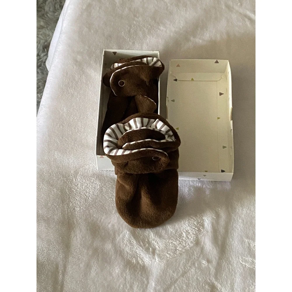 Ellabonna‎ Brown Baby Slippers 12–18 Months Size 4 New in Box